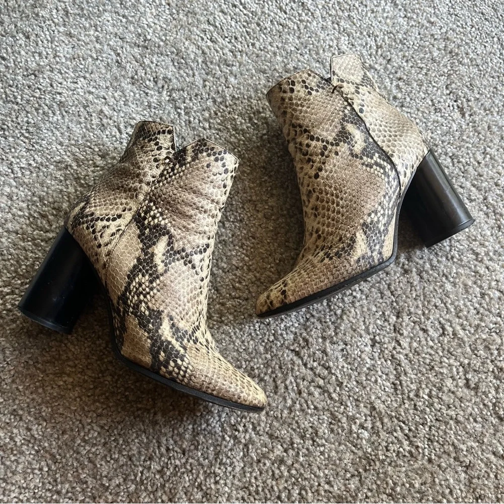 Maje Paris Snakeskin Ankle Boots